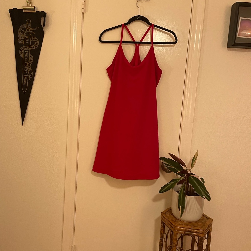 red exercise dress size medium | outdoor voices